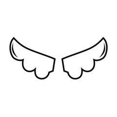 two wings vector drawing