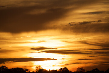 sunset in the mountains