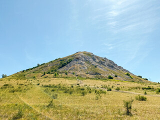 The remnant of the reef of the ancient sea, made of limestone - shihan Toratau or Tratau. Mountain with the remains of shells. The development and extraction of soda was banned.