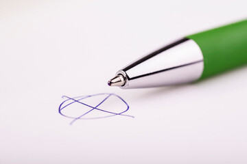 Bundestagswahl - Symbolfoto mit Kugelschreiber
