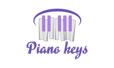 Piano keys music logo