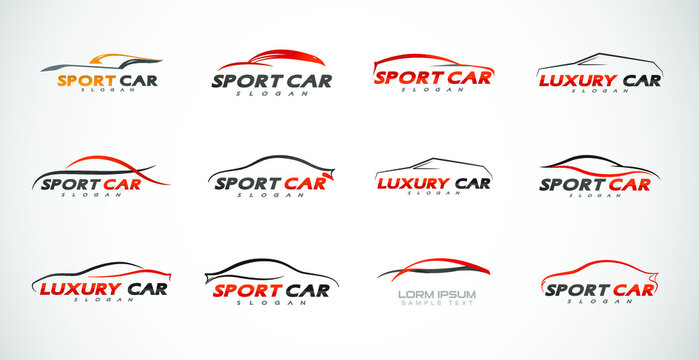 Set Of Car Logo. Vector Collection. Concept Vehicle illustration