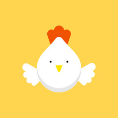 isolated on white background. bird farm animal concept icon, vector illustration and stock