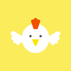 isolated on white background. bird farm animal concept icon, vector illustration and stock