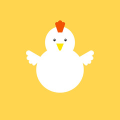 isolated on white background. bird farm animal concept icon, vector illustration and stock