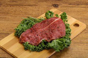 Raw beef steak for grill