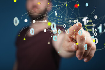 Technology background. Big data concept. Binary