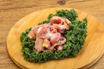 Raw chicken stomach for cooking