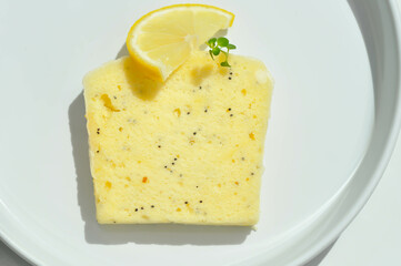 lemon cheese cake ,cheese cake or lemoncake with sesame