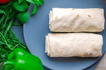 Dietary concept. A healthy breakfast of vegan is on a plate