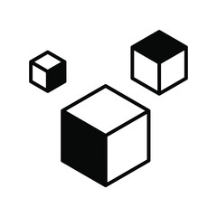 Cube icons symbol vector elements for infographic web