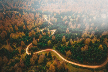 mountain road in the mountains sakarya province turkey