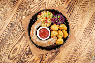 breakfast with sausage and potato