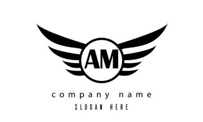 AM wings latter logo