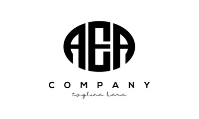 AEA three Letters creative circle logo design