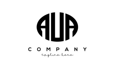 AUA three Letters creative circle logo design