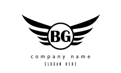 BG wings latter logo