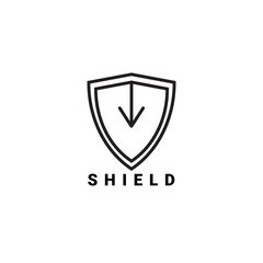 shield logo design vector, shield element logo design template