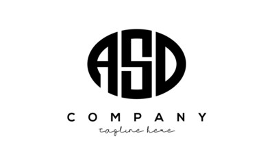 ASD three Letters creative circle logo design