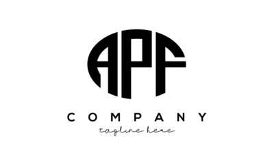 APF three Letters creative circle logo design