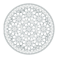 Printable Doodle flowers in monochrome for coloring page, cover, wedding invitation, greeting card, wall art isolated on white background. Hand drawn sketch for an adult anti stress coloring page.