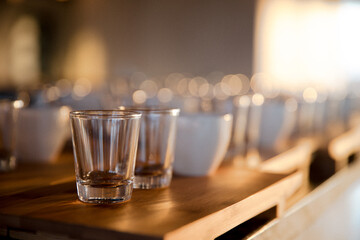 Glasses and Mugs on a Bar
