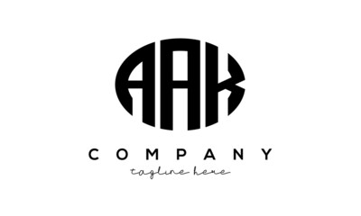 AAK three Letters creative circle logo design