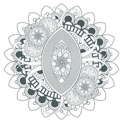 Printable Doodle flowers in monochrome for coloring page, cover, wedding invitation, greeting card, wall art isolated on white background. Hand drawn sketch for an adult anti stress coloring page.