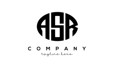 ASR three Letters creative circle logo design