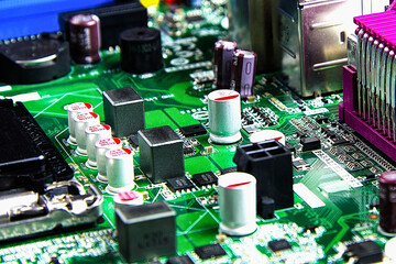 Green printed circuit board background