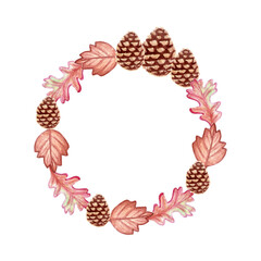 autumn wreath watercolor