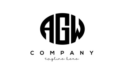 AGW three Letters creative circle logo design