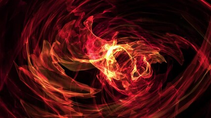 Abstract digital art glowing fire energy background. Burning Magical Fire Flames Wave loop animation. 4K 3D seamless loop motion. Burning Fire Hellfire Hellish Hell Flames. Shining lights fire.