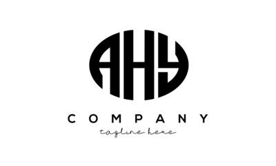 AHY three Letters creative circle logo design