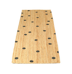 Rug with polka dot pattern isolated on white