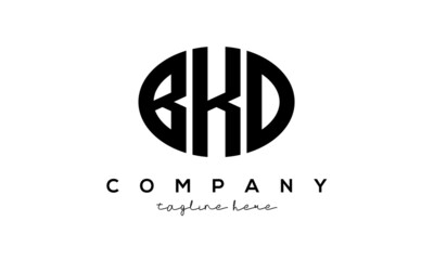 BKD three Letters creative circle logo design