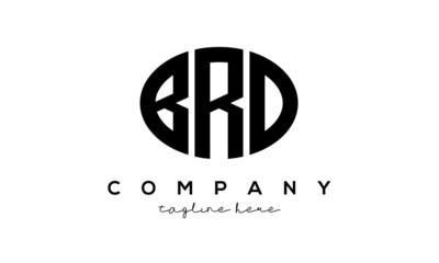 BRD three Letters creative circle logo design