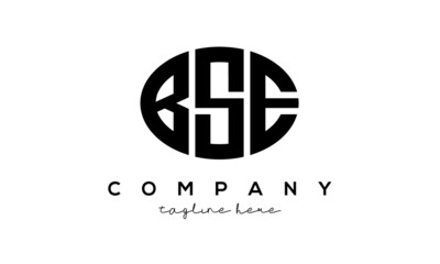 BSE three Letters creative circle logo design