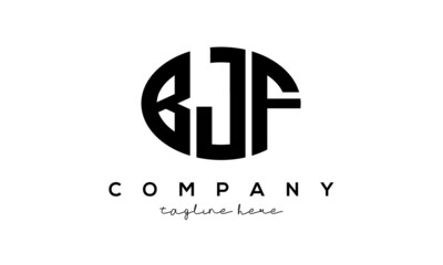 BJF three Letters creative circle logo design