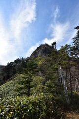 Obraz premium Climbing from Nikko Yumoto to Mount shirane, Tochigi, Japan 