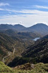 Fototapeta premium Climbing from Nikko Yumoto to Mount shirane, Tochigi, Japan 