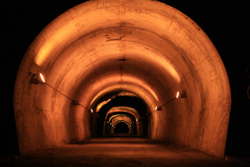 .Tunnel dug inside the Throat of Thieves for the passage of the Highway that goes to the Pantano del Quiebrajano.