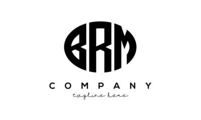 BRM three Letters creative circle logo design