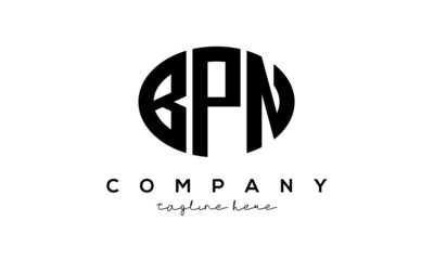 BPN three Letters creative circle logo design