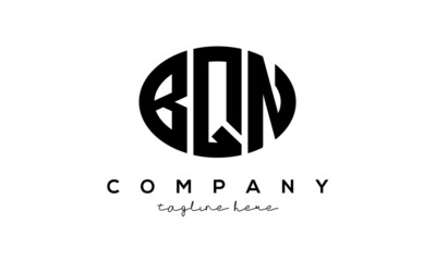 BQN three Letters creative circle logo design