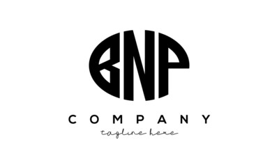BNP three Letters creative circle logo design