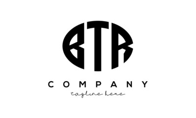 BTR three Letters creative circle logo design