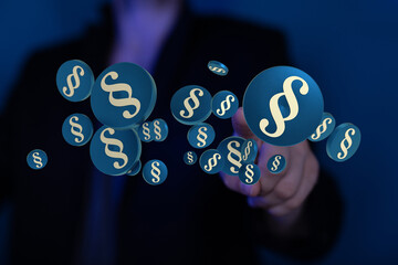 Law and justice concept modern 3d