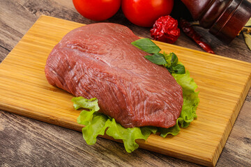 Raw beef piece for cooking