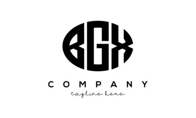 BGX three Letters creative circle logo design vector	